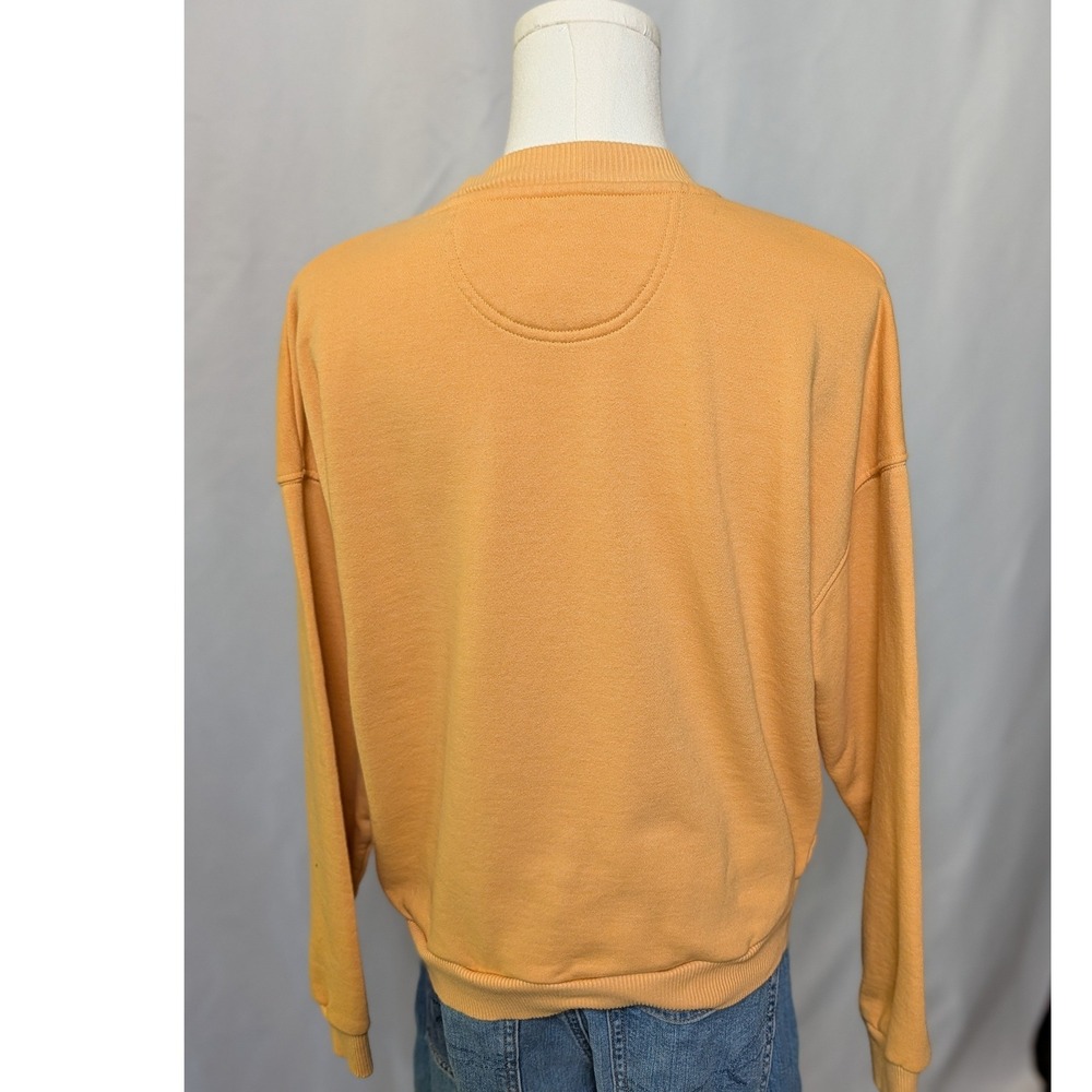 American Eagle Skeleton Butterfly Graphic Sweatshirt Mustard Yellow Medium - Picture 3 of 5